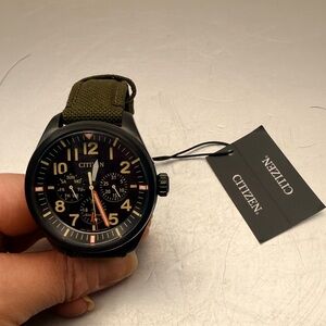 Citizen Men's Chandler Olive Green Strap Multifunction Watch